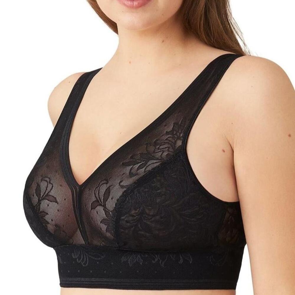 Wacoal black lace bra with